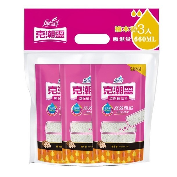 花仙子 克潮靈 除溼桶補充包 350gX3入 玫瑰/檜木/去霉 ( 超商取貨限4包 )-細節圖4