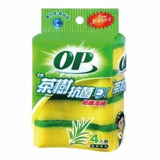 OP茶樹抗菌&甘橘除油菜瓜布4入  (2種)-細節圖4