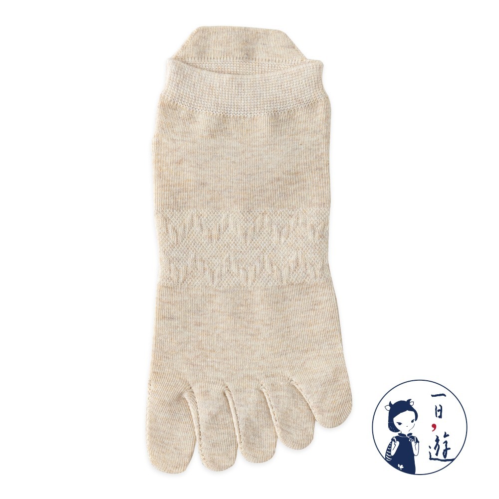 NicoFun 愛定做 5雙 無骨縫頭短筒五趾襪 分趾襪 羅紋襪 針織襪 五指襪 短襪 護腳踝(女襪22-24.5cm)-規格圖6
