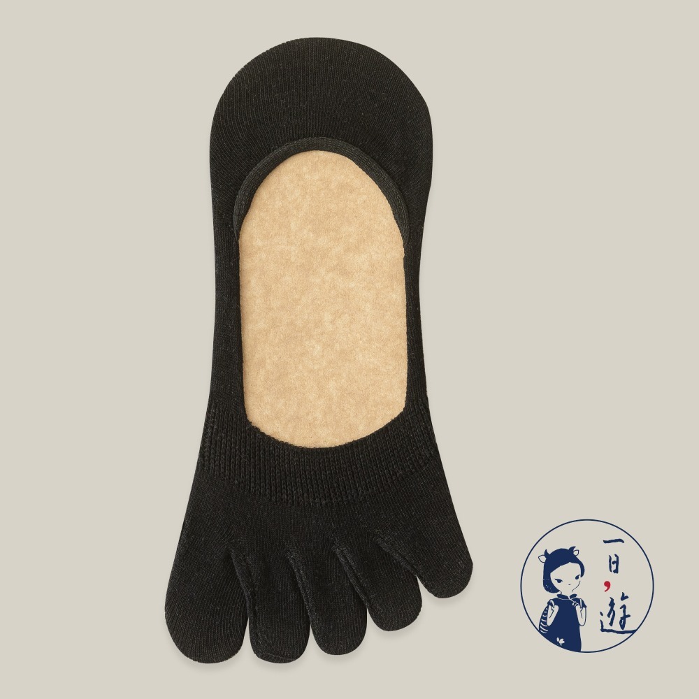 NicoFun 愛定做 5雙 五指襪 抑菌襪 網眼透氣 淺口 豬蹄襪 分趾襪 止滑襪 五趾襪 船襪(女襪23-25.5)-規格圖6