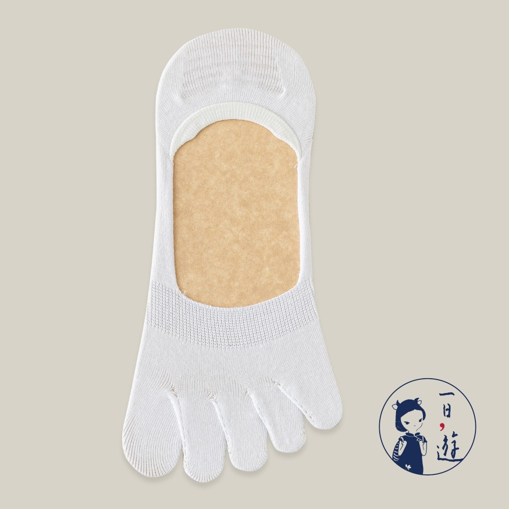 NicoFun 愛定做 5雙 五指襪 抑菌襪 網眼透氣 淺口 豬蹄襪 分趾襪 止滑襪 五趾襪 船襪(女襪23-25.5)-規格圖6