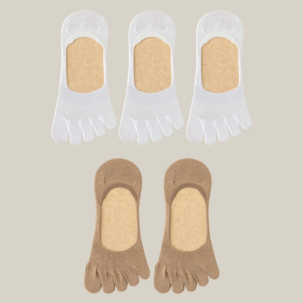 雲白(3雙) + 深咖(2雙)