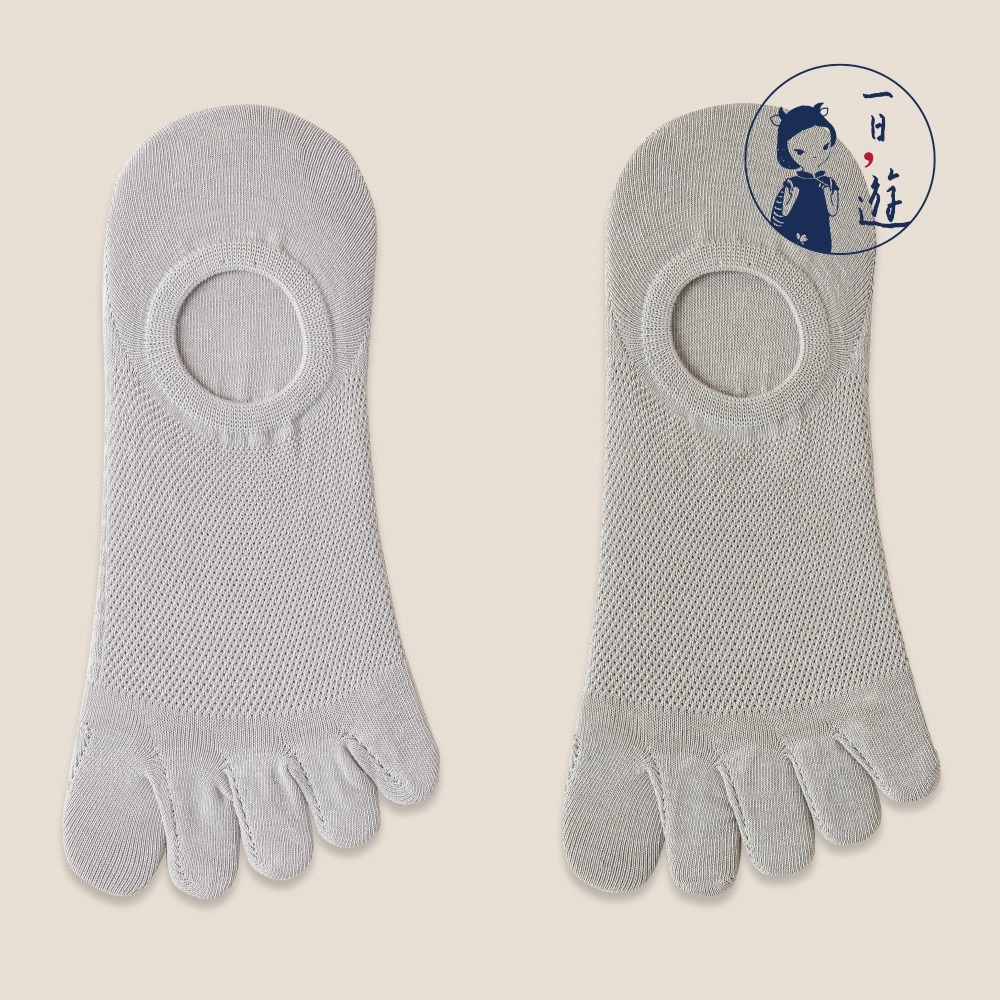 NicoFun 愛定做 6雙 五指襪 網眼 棉襪 隱形襪 防掉跟 分趾襪 船襪 抗菌 五趾襪(中性襪25-27cm)-規格圖6