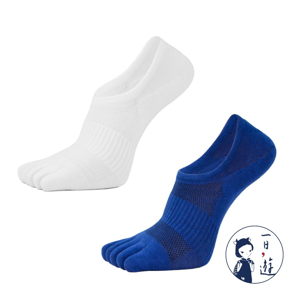 NicoFun 愛定做 2雙 五指襪 五趾 棉襪淺口防掉跟 隱形襪 分趾襪 紳士襪 船襪 抗菌 防臭(男襪25-27cm-規格圖6