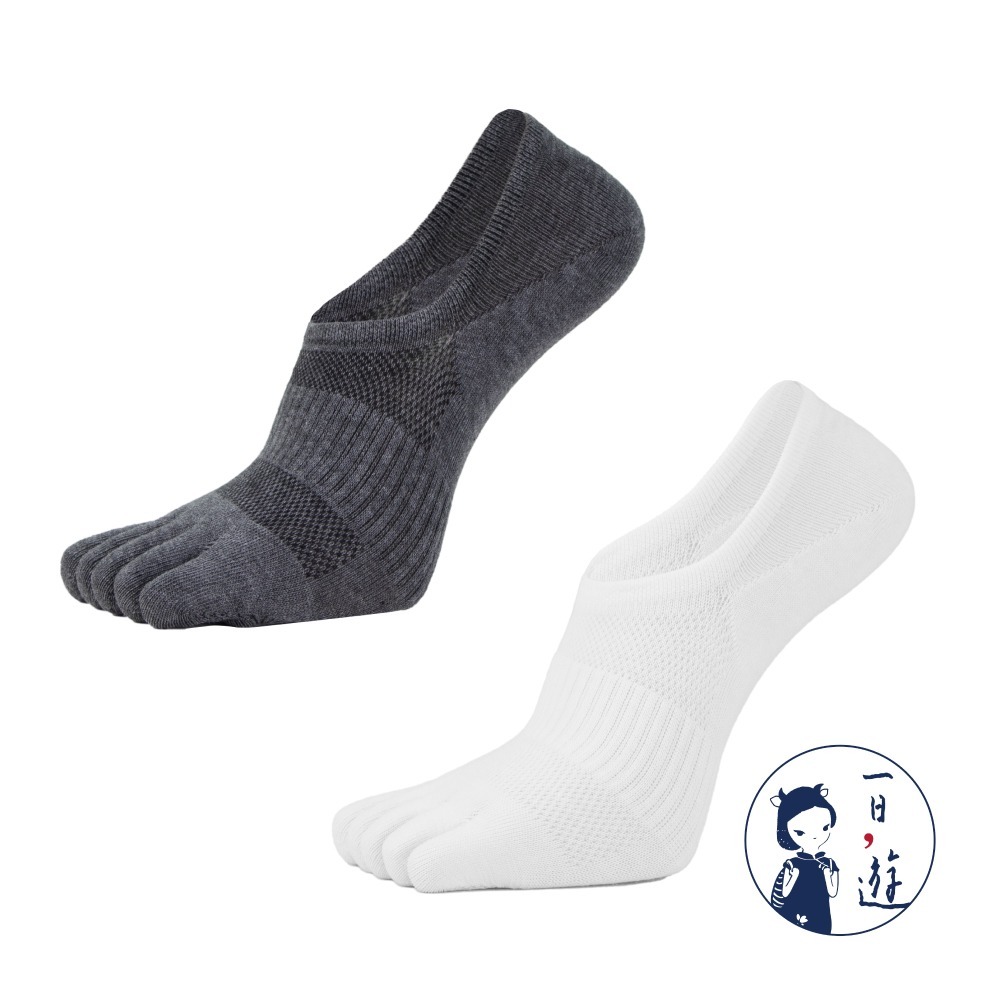 NicoFun 愛定做 6雙 五趾淺口防掉跟隱形襪 分趾襪 羅紋襪 五指襪 船襪 抗菌 防臭(男 棉襪25-27cm)-規格圖6