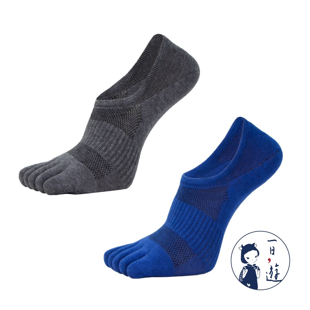 NicoFun 愛定做 6雙 五趾淺口防掉跟隱形襪 分趾襪 羅紋襪 五指襪 船襪 抗菌 防臭(男 棉襪25-27cm)-規格圖6
