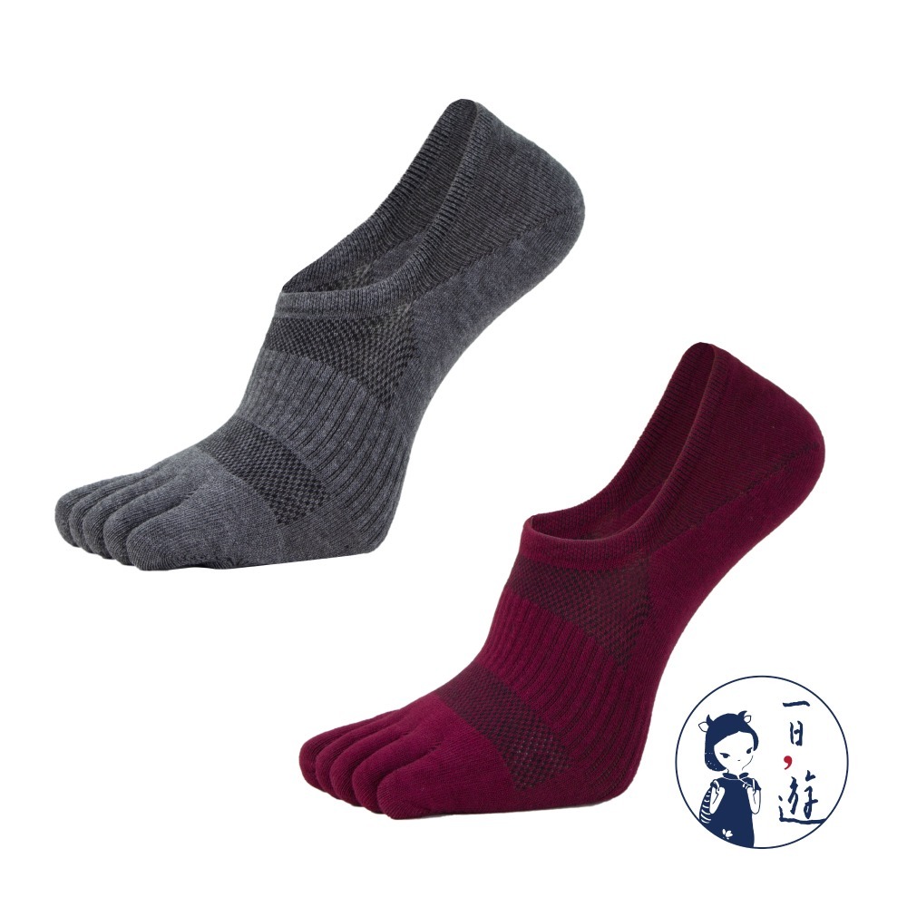 NicoFun 愛定做 6雙 五趾淺口防掉跟隱形襪 分趾襪 羅紋襪 五指襪 船襪 抗菌 防臭(男 棉襪25-27cm)-規格圖6