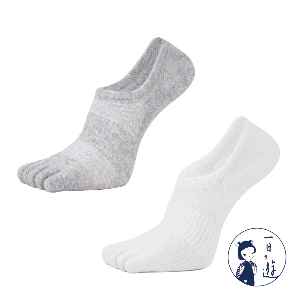NicoFun 愛定做 6雙 五趾淺口防掉跟隱形襪 分趾襪 羅紋襪 五指襪 船襪 抗菌 防臭(男 棉襪25-27cm)-規格圖6