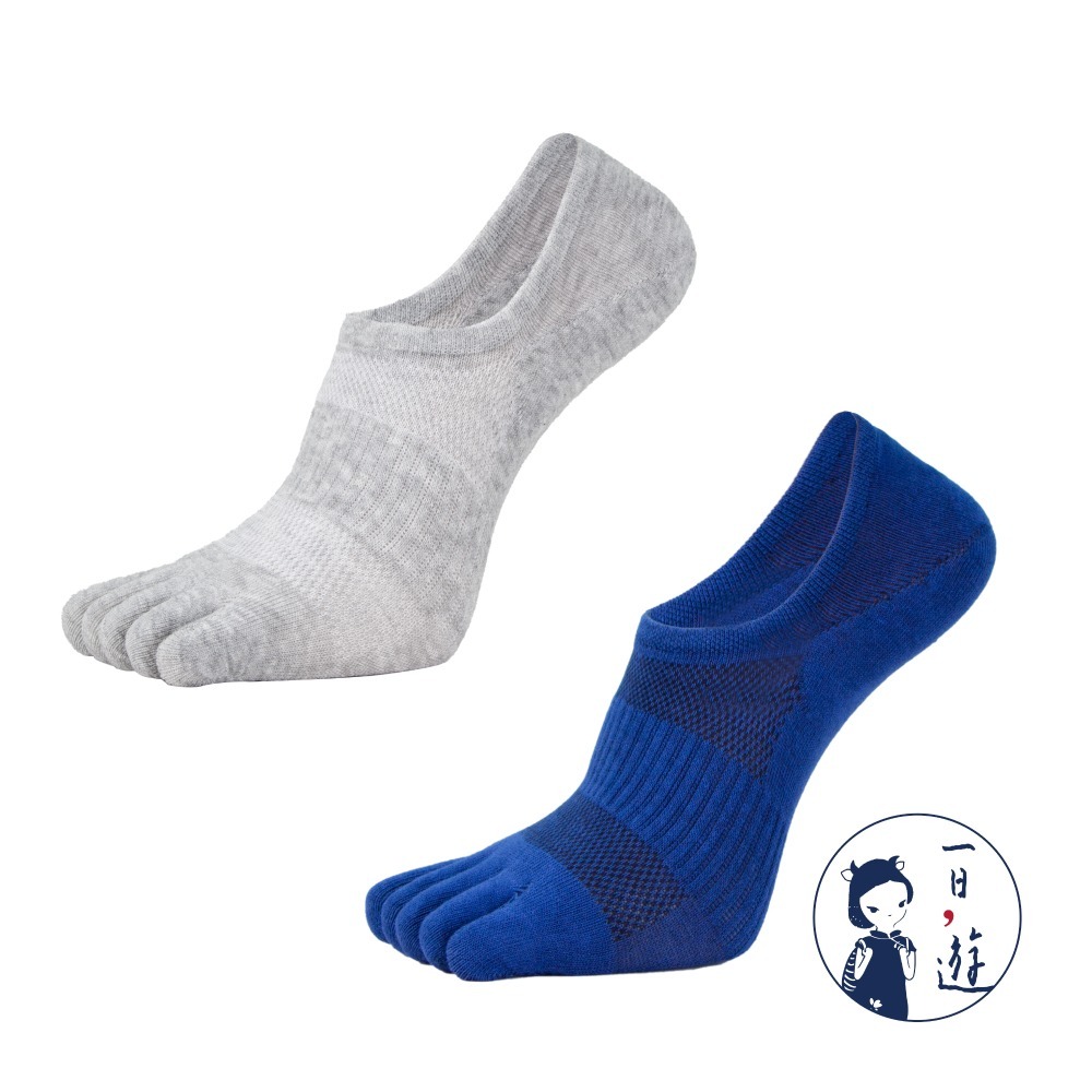 NicoFun 愛定做 6雙 五趾淺口防掉跟隱形襪 分趾襪 羅紋襪 五指襪 船襪 抗菌 防臭(男 棉襪25-27cm)-規格圖6