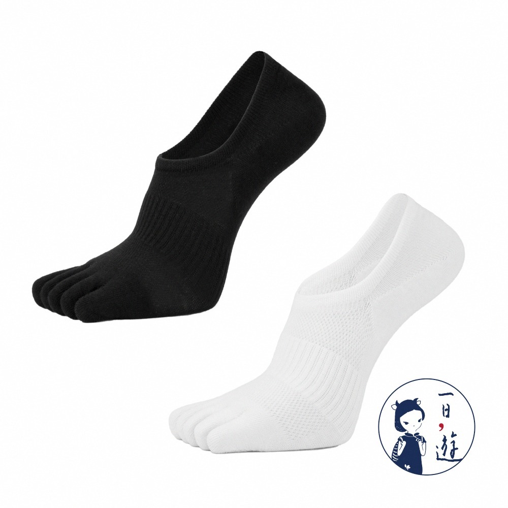 NicoFun 愛定做 6雙 五趾淺口防掉跟隱形襪 分趾襪 羅紋襪 五指襪 船襪 抗菌 防臭(男 棉襪25-27cm)-規格圖6
