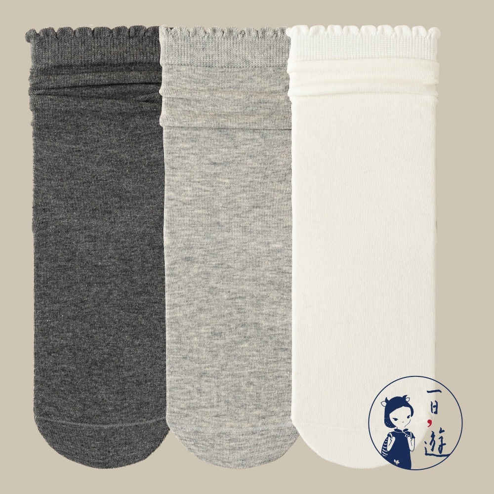 中灰、淺灰、白色(各1雙)