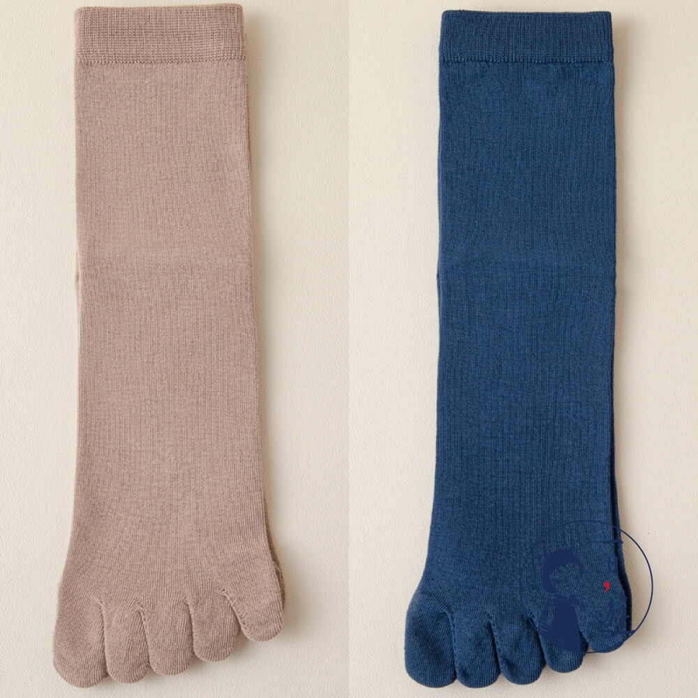 NicoFun 愛定做 8雙 五指襪 中筒襪 分趾襪 精梳棉 紳士襪 豬蹄襪 腳趾襪 分趾鞋 純棉(大尺碼25-27cm-規格圖6