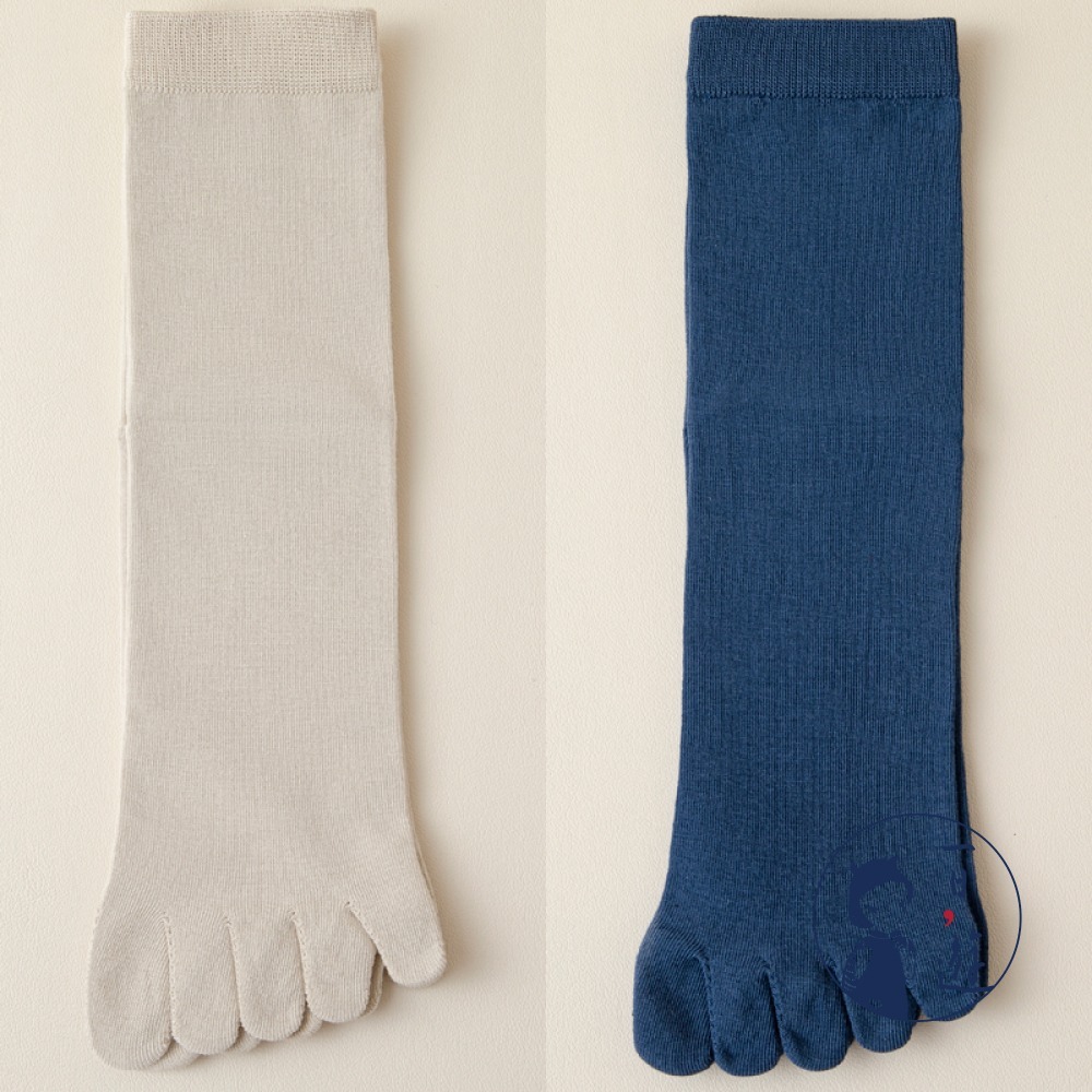 NicoFun 愛定做 8雙 五指襪 中筒襪 分趾襪 精梳棉 紳士襪 豬蹄襪 腳趾襪 分趾鞋 純棉(大尺碼25-27cm-規格圖6