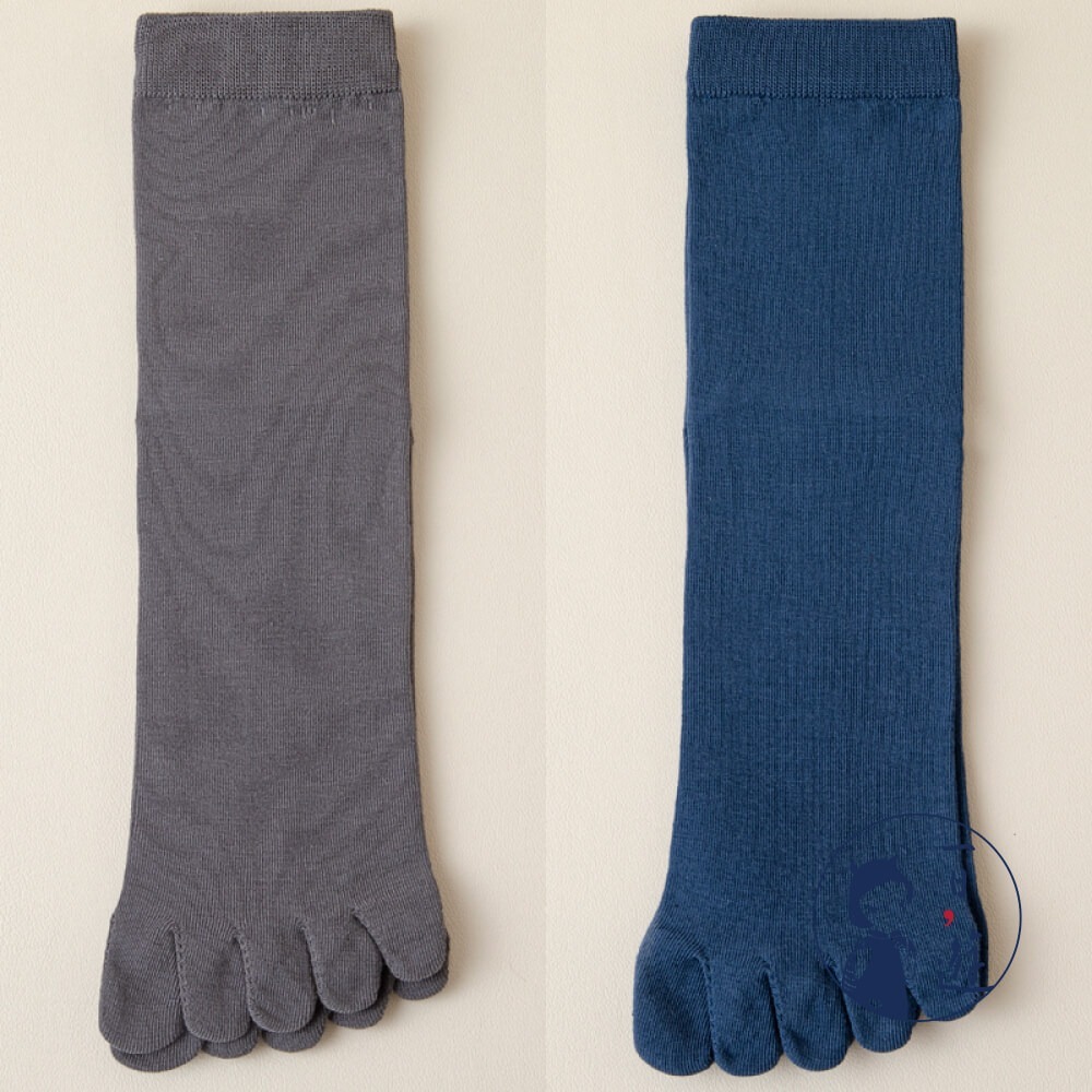 NicoFun 愛定做 8雙 五指襪 中筒襪 分趾襪 精梳棉 紳士襪 豬蹄襪 腳趾襪 分趾鞋 純棉(大尺碼25-27cm-規格圖6