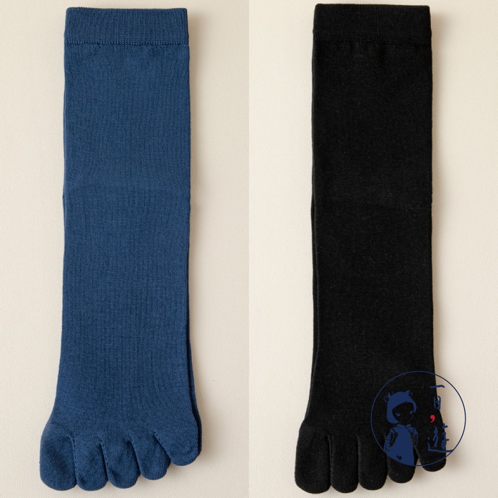 NicoFun 愛定做 8雙 五指襪 中筒襪 分趾襪 精梳棉 紳士襪 豬蹄襪 腳趾襪 分趾鞋 純棉(大尺碼25-27cm-規格圖6