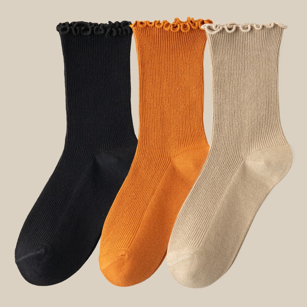 黑色、亮橘、拿鐵 (各1雙)