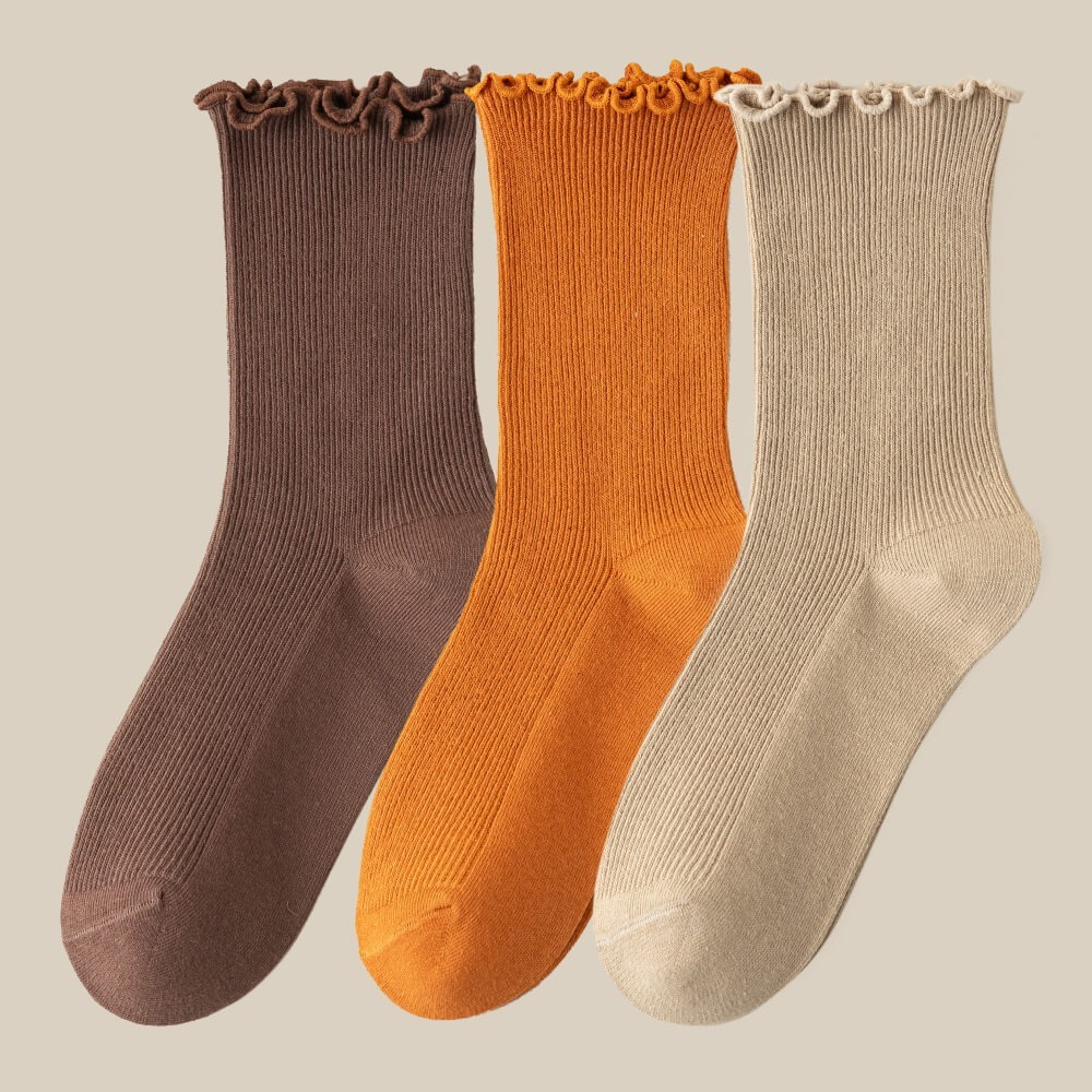 巧克力、亮橘、拿鐵 (各1雙)