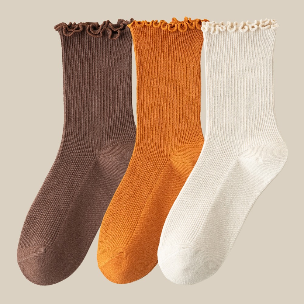 巧克力、亮橘、淺米 (各1雙)