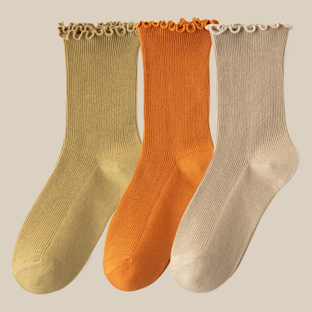 芥末黃、亮橘、拿鐵 (各1雙)