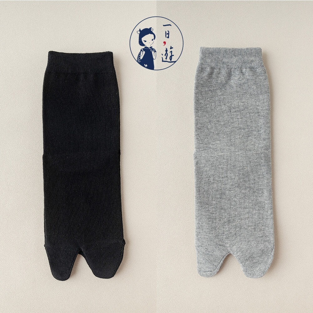 NicoFun 愛定做 2雙 日式 二指襪 極簡 五指襪 分趾襪 棉襪 木屐襪 分趾鞋 日式襪(女款22-24.5cm)-規格圖6