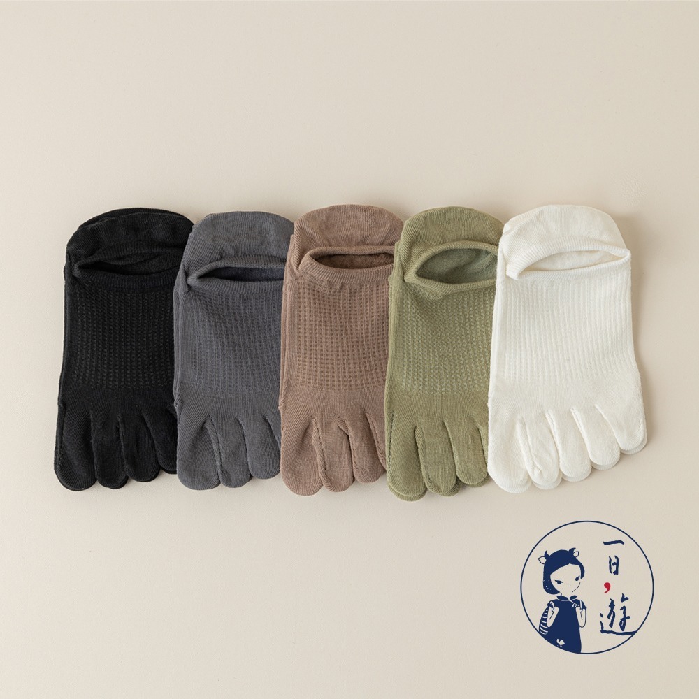 NicoFun 愛定做 5雙 日式 五指襪 分趾襪 隱形襪 木屐襪 樂福鞋 腳趾襪 分趾鞋 大碼(女棉襪23-25.5)-規格圖6