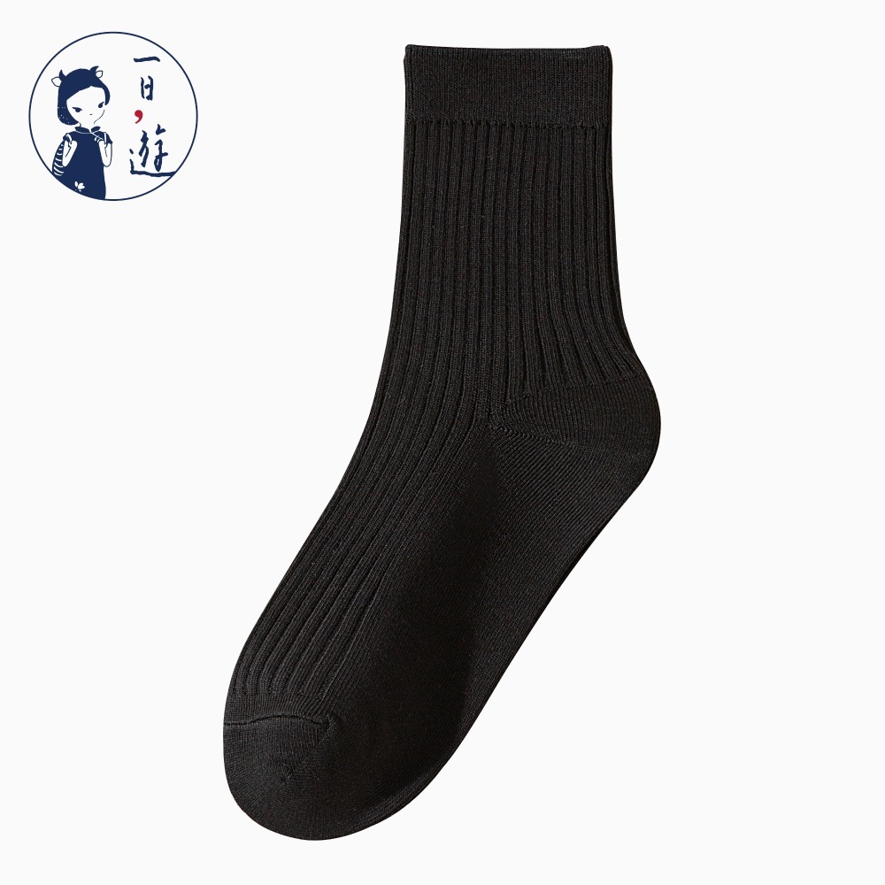NicoFun 愛定做 4雙 商務中筒襪 純棉 羅紋襪 針織襪 抗菌 防臭運動襪(男襪25-27.5cm)-規格圖6