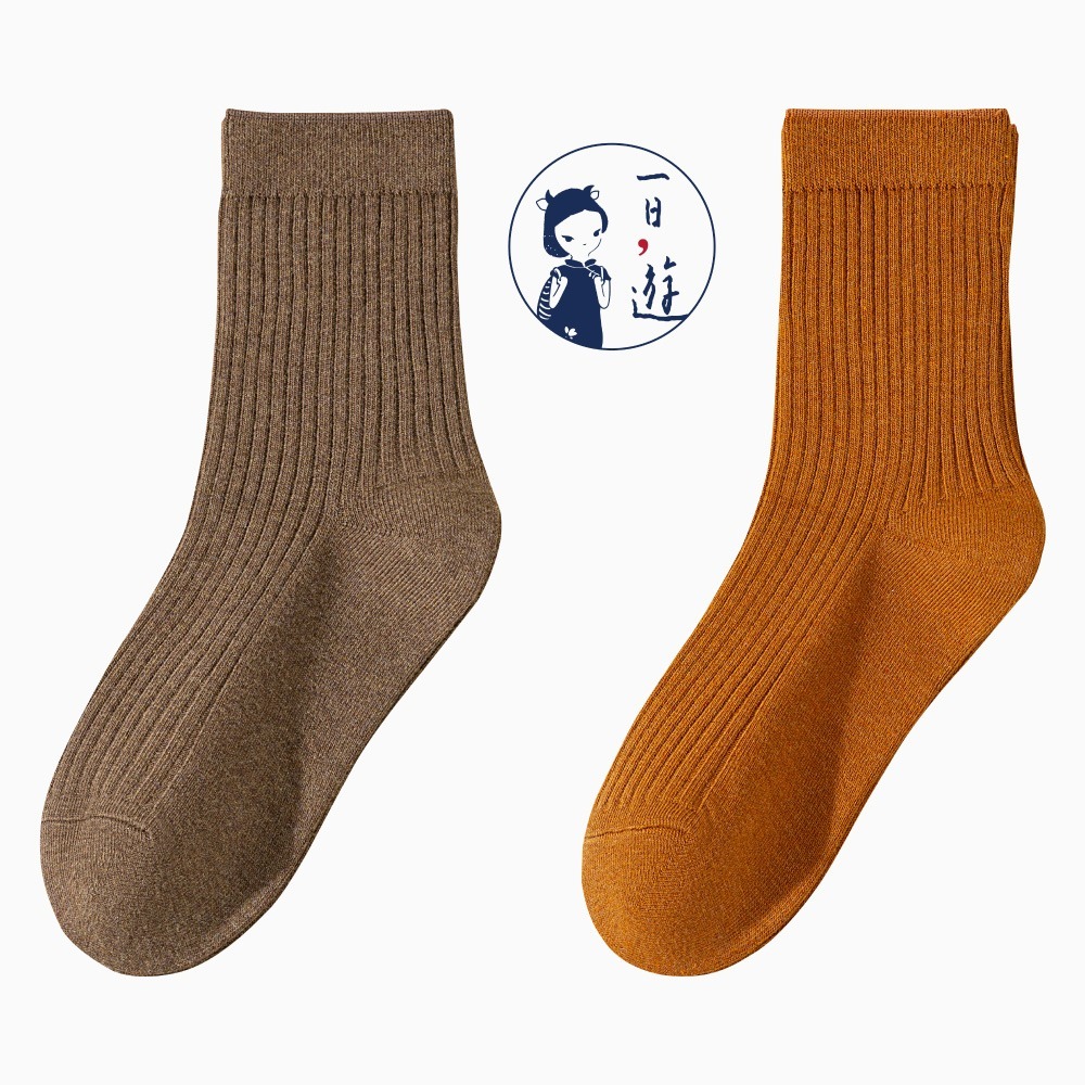 NicoFun 愛定做 4雙 商務中筒襪 純棉 羅紋襪 針織襪 抗菌 防臭運動襪(男襪25-27.5cm)-規格圖6