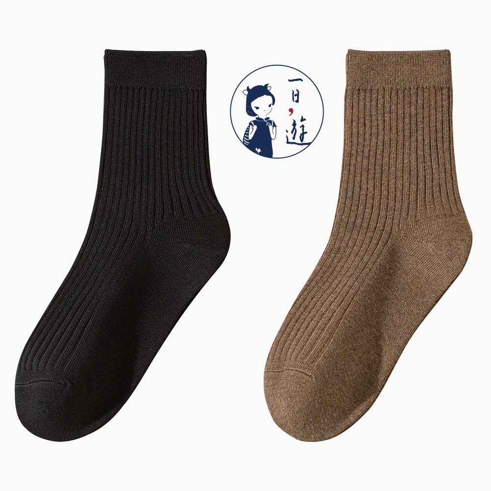 NicoFun 愛定做 4雙 商務中筒襪 純棉 羅紋襪 針織襪 抗菌 防臭運動襪(男襪25-27.5cm)-規格圖6