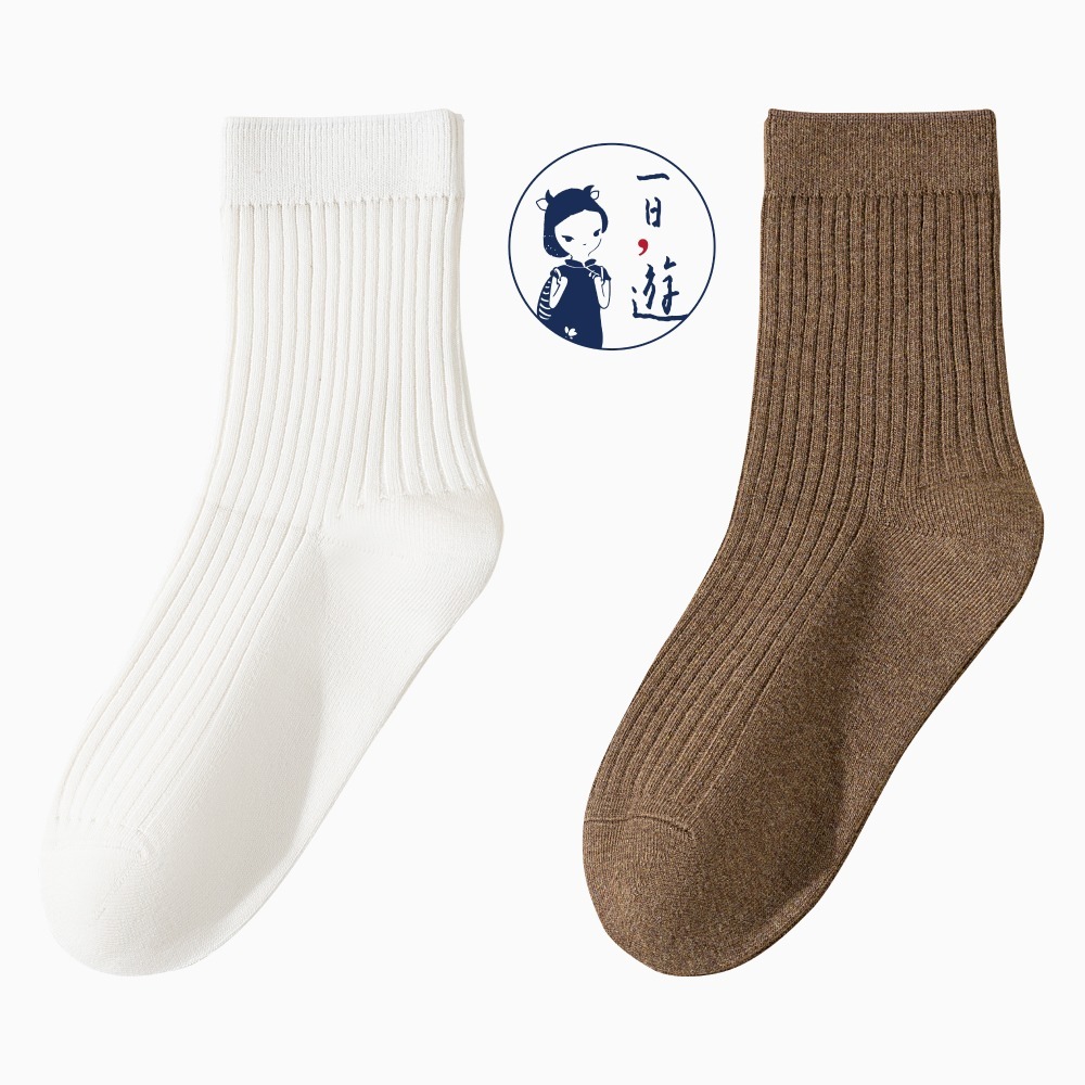 NicoFun 愛定做 4雙 商務中筒襪 純棉 羅紋襪 針織襪 抗菌 防臭運動襪(男襪25-27.5cm)-規格圖6