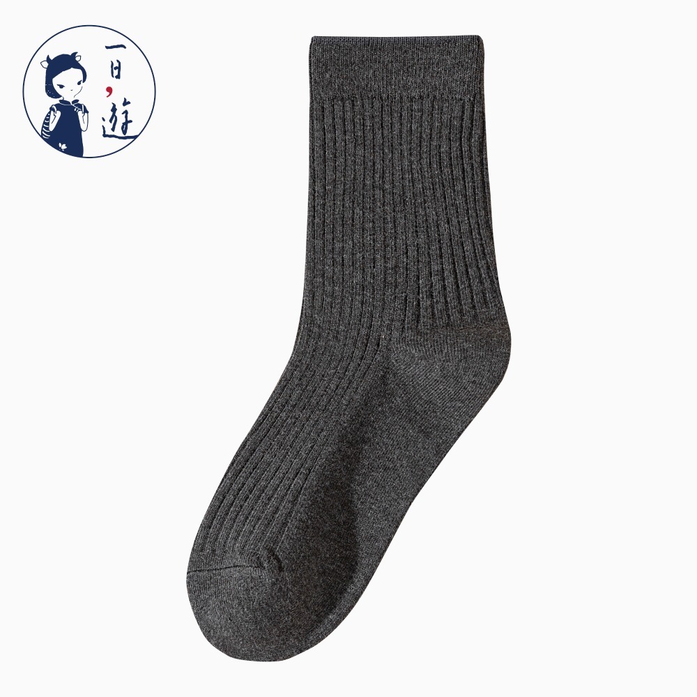 NicoFun 愛定做 2雙 商務中筒襪 純棉 羅紋襪 針織襪 抗菌 防臭運動襪(男襪25-27.5cm)-規格圖6