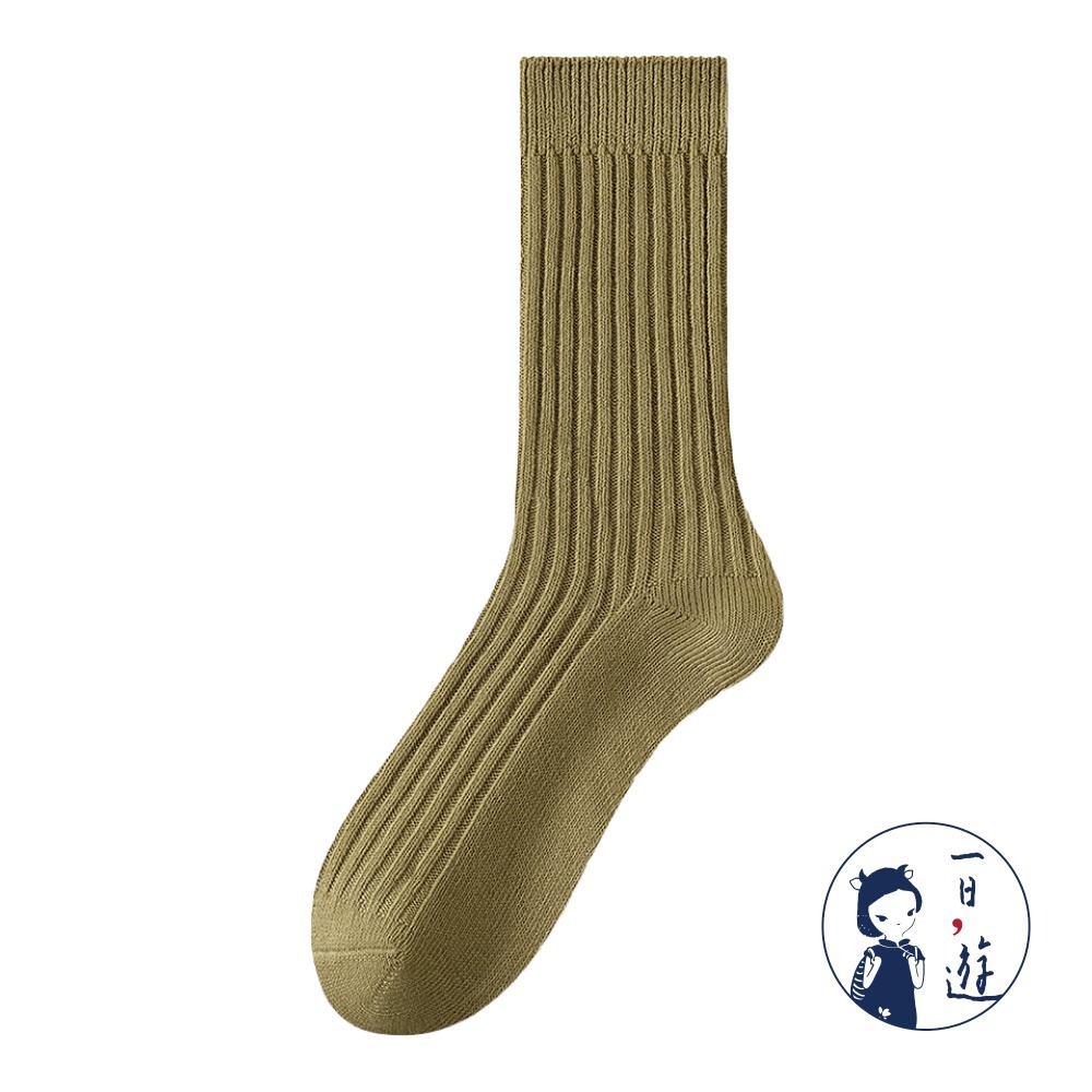 NicoFun 愛定做 2雙 抗菌消臭 粗織線復古中筒堆堆襪 中筒襪 羅紋襪 針織襪 運動襪(中性襪24-26.5cm)-規格圖5