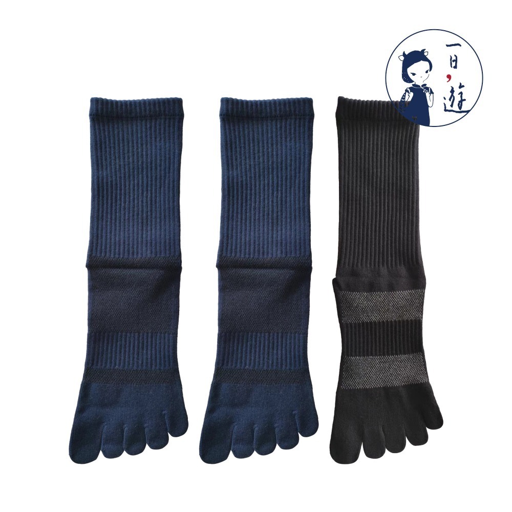 NicoFun 愛定做 3雙 尺寸齊全 大腳小腳 有福 精梳棉 五趾襪 透氣運動襪 168針 腳背透氣男襪25-28.5-規格圖5