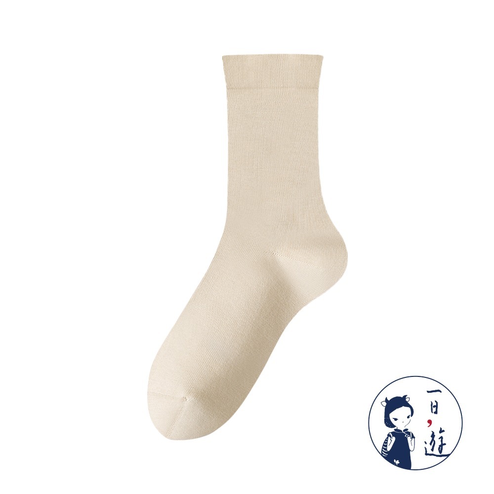 NicoFun 愛定做 4雙 精紡美拉德中筒襪 秋冬 復古棕色 經典百搭 針織襪 無骨縫頭(女襪22.5-25cm)-規格圖5