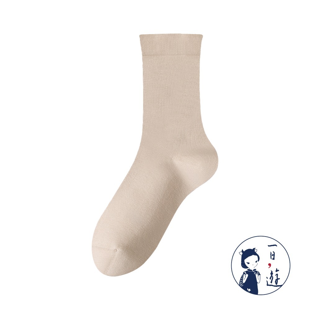 NicoFun 愛定做 4雙 精紡美拉德中筒襪 秋冬 復古棕色 經典百搭 針織襪 無骨縫頭(女襪22.5-25cm)-規格圖5