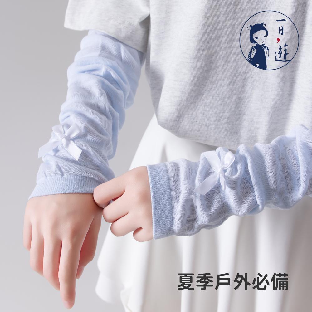 NicoFun 愛定做 3雙 Miu 防曬手臂套 100%棉紗 輕薄 透氣 防風 防空調 夏季 戶外 紫外線 遮陽 冰袖-細節圖2