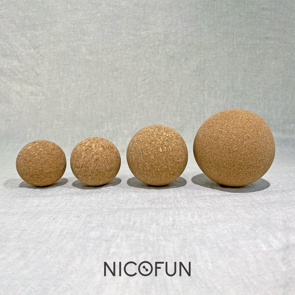 【NicoFun 愛定做】5.5cm 瑜珈球 天然軟木 按摩球 筋膜球 口袋筋膜球 軟木球 瑜伽球 握力球 穴位點按壓-細節圖3