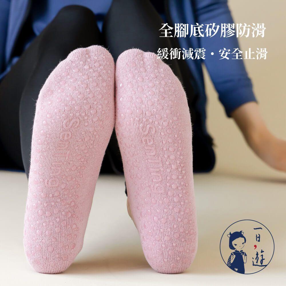 NicoFun 愛定做 5雙 毛巾底 芭蕾舞鞋 防滑襪 瑜珈襪 空中瑜伽 止滑襪 運動襪 普拉提襪(女22-24.5cm-細節圖2