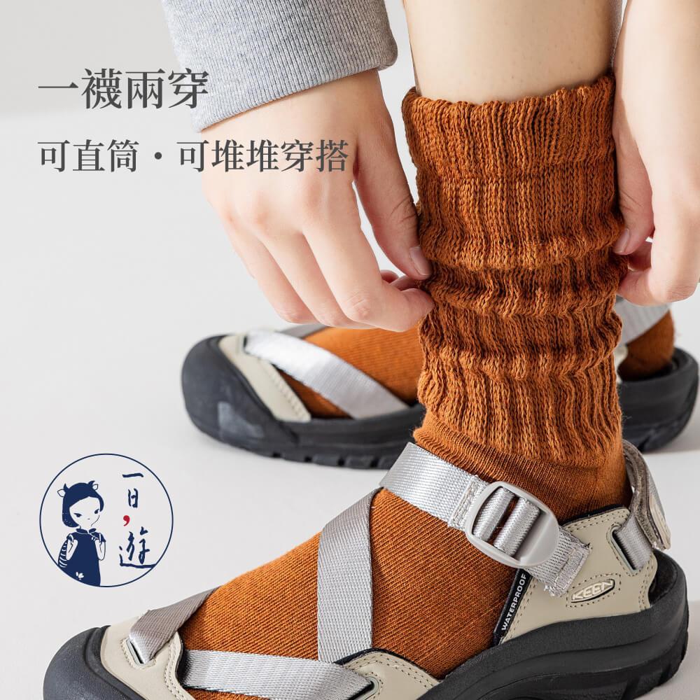 NicoFun 愛定做 美式復古風 復古學院風 中筒襪 堆堆襪 抗菌襪 毛巾底 運動襪 羅紋襪 針織襪*男女襪23~27-細節圖5