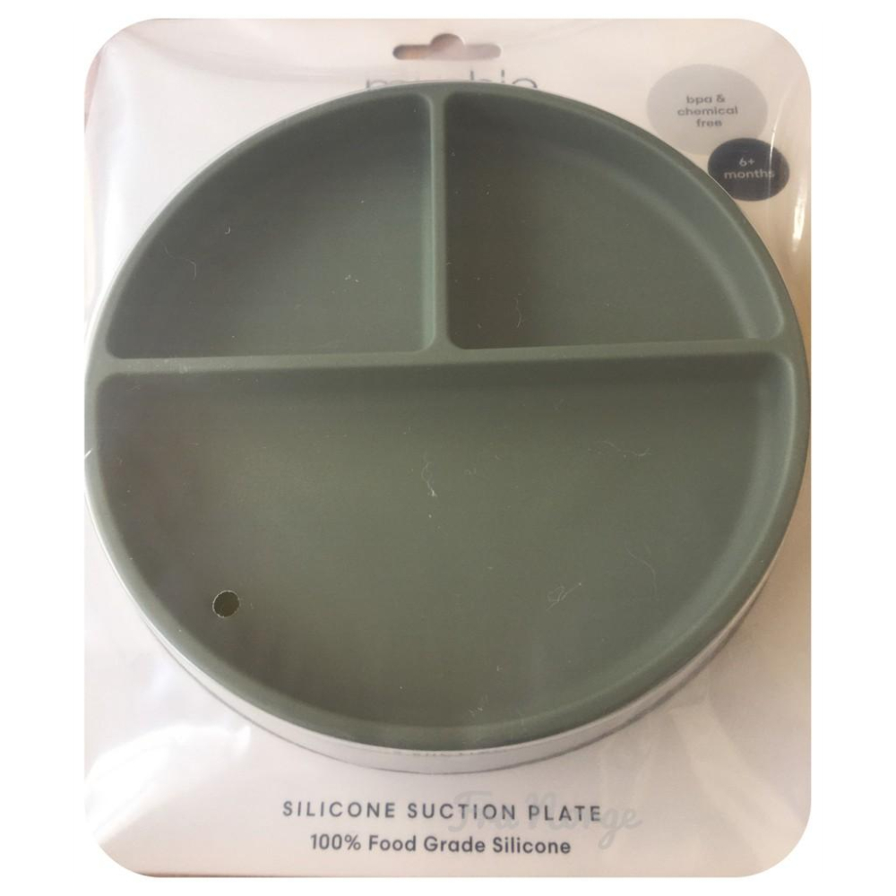 【現貨特價】Mushie 吸盤分隔餐盤 食品級矽膠 學習餐具 多色可選-細節圖5