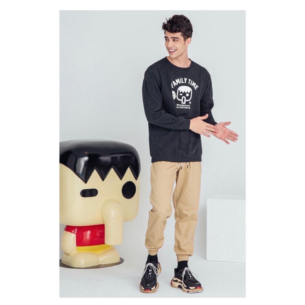 全新 象鼻人 卡其色 長褲 束口褲 平價 百搭 休閒 時尚 流行 生日禮物-細節圖7