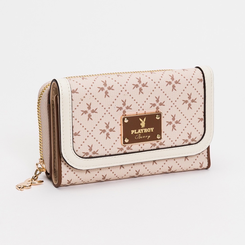 全新 現貨 PLAYBOY 中夾 Oat milk 燕麥奶兔兔系列 卡其色 正品-細節圖2