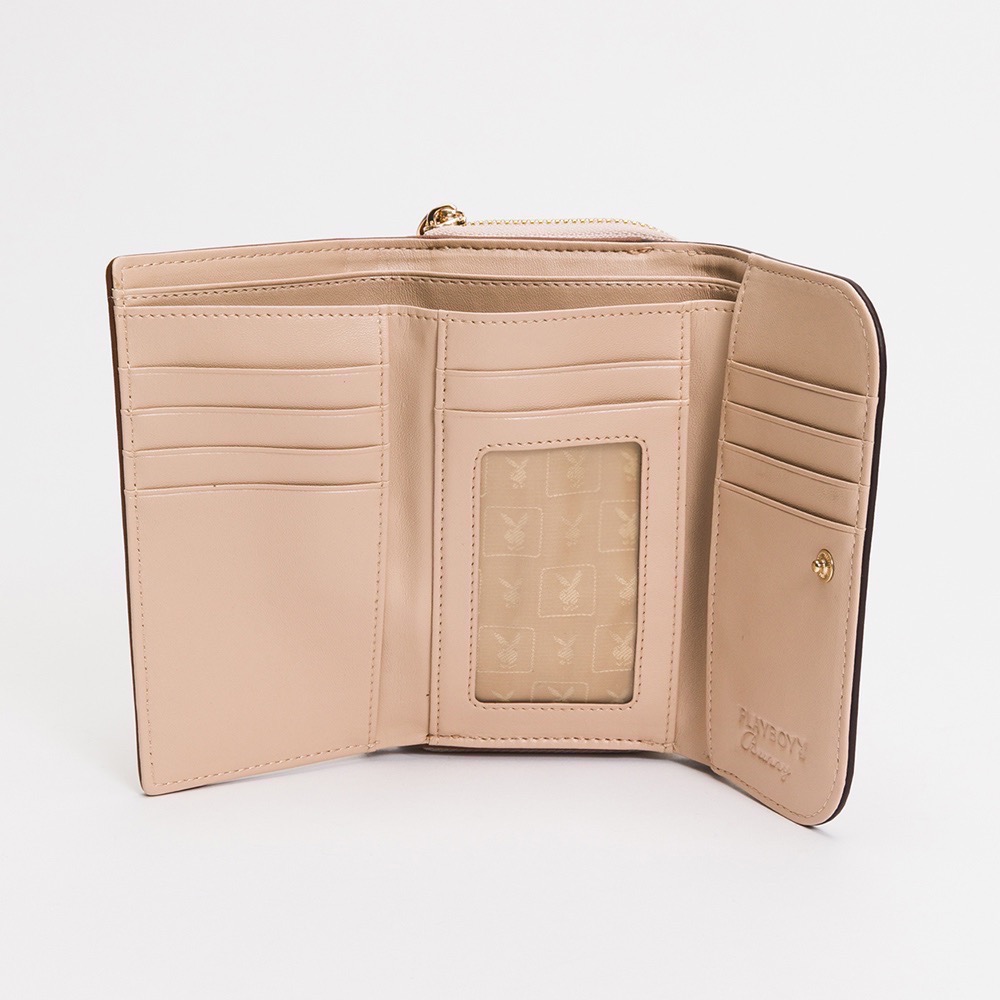 全新 現貨 PLAYBOY 中夾 Oat milk 燕麥奶兔兔系列 卡其色 正品-細節圖4