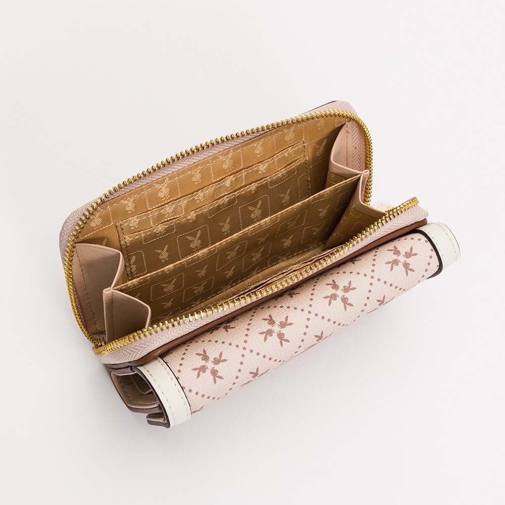 全新 現貨 PLAYBOY 中夾 Oat milk 燕麥奶兔兔系列 卡其色 正品-細節圖5