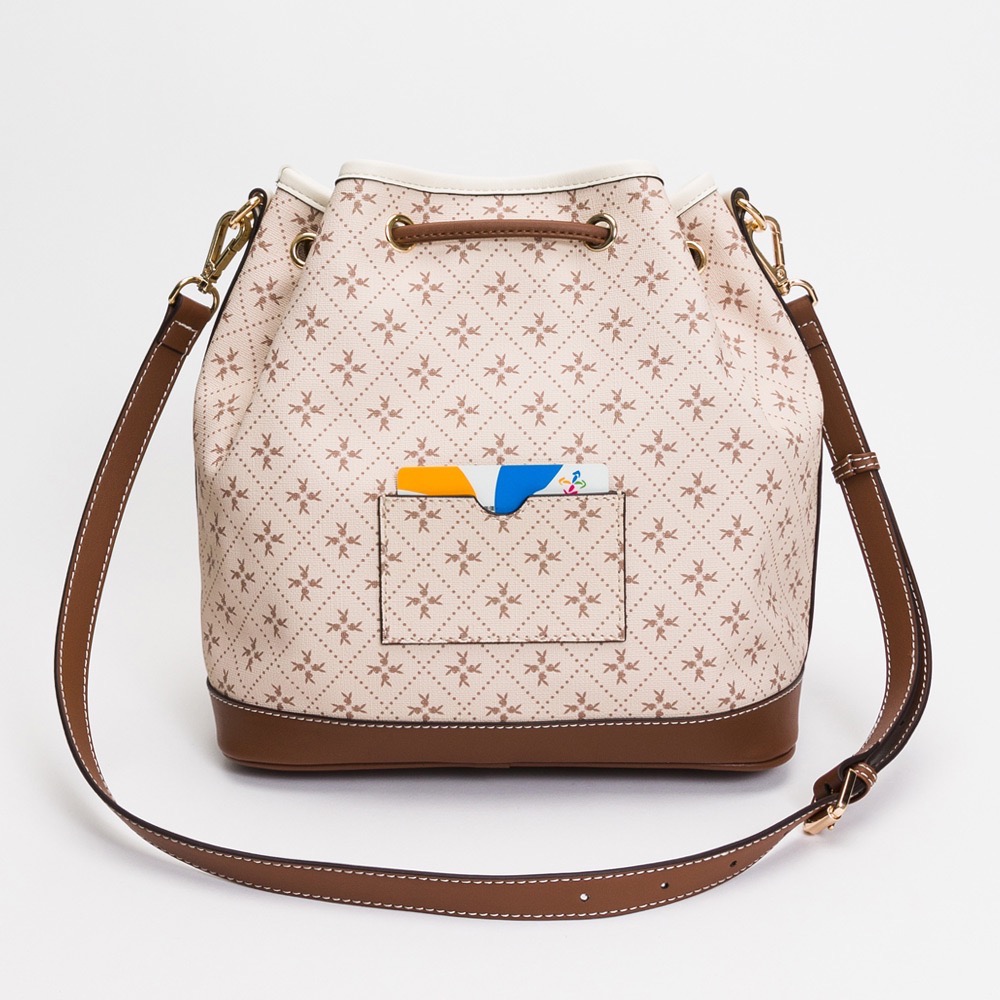 全新 現貨 PLAYBOY 正品 水桶包 側背包 肩背包 手提包Oat milk 燕麥奶兔兔系列 卡其色-細節圖2