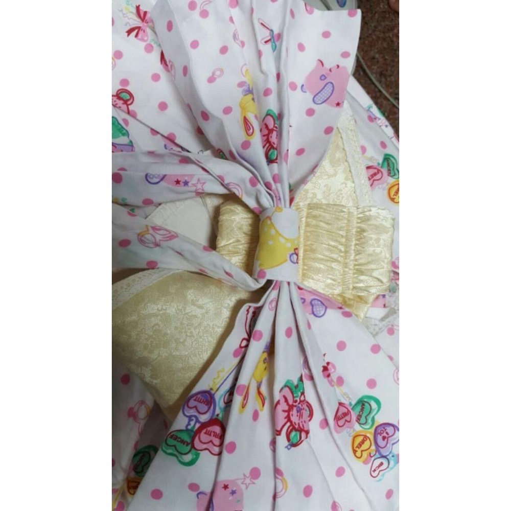 二手 現貨 改良式 白色 玩具熊 和服 浴衣 吉兒 絕版品-細節圖2