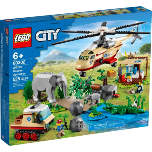LEGO 樂高 盒組 60302 City 城市系列 野生動物救援行動 大象 鱷魚