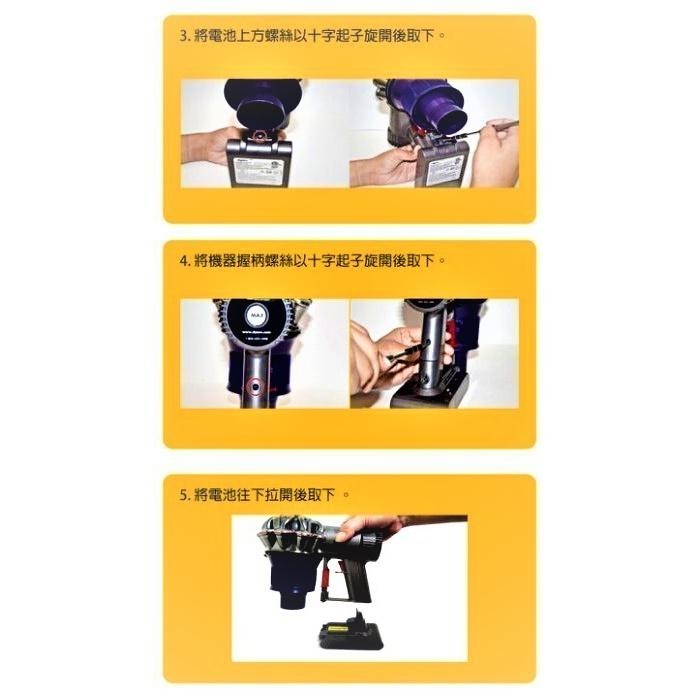 Dyson V6電池4200mAh / DC58 DC59 DC62 DC74  SV03~SV09 Fluffy適用-細節圖3