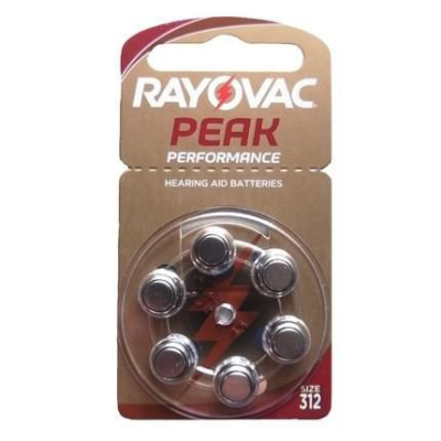(台灣現貨)RAYOVAC 助聽器電池 一卡6顆 鋅空氣電池 ZA312 PR41 P312 312
