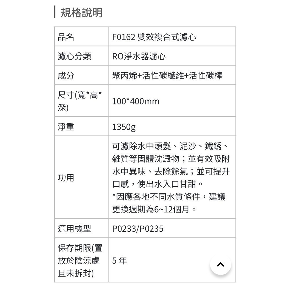 【櫻花SAKURA】【F0162】 雙效 複合式 濾心 濾芯 P0233 P0235 專用-細節圖4