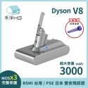 禾淨 Dyson V8 SV10 吸塵器鋰電池 3000mAh 副廠電池 台灣製造保固1年 V8電池-規格圖1